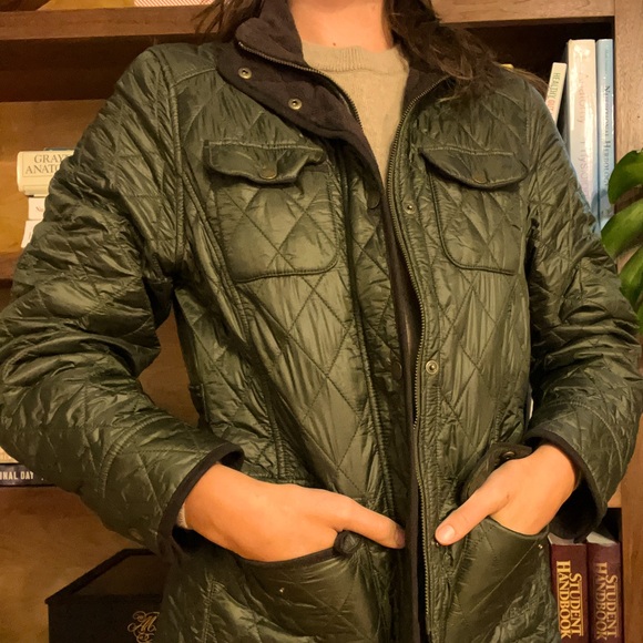 LL Bean Women’s quilted riding jacket size M - Picture 2 of 5